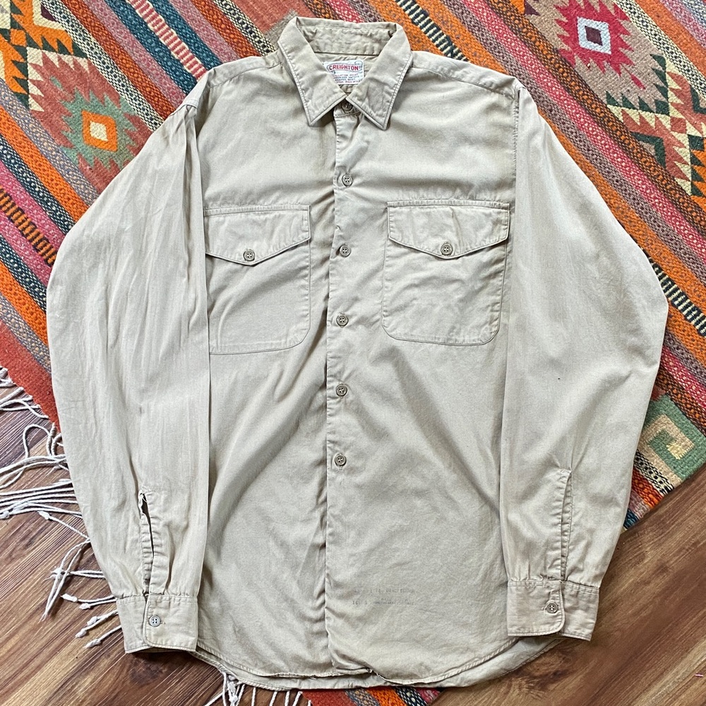 60s Navy Creighton dress shirt.